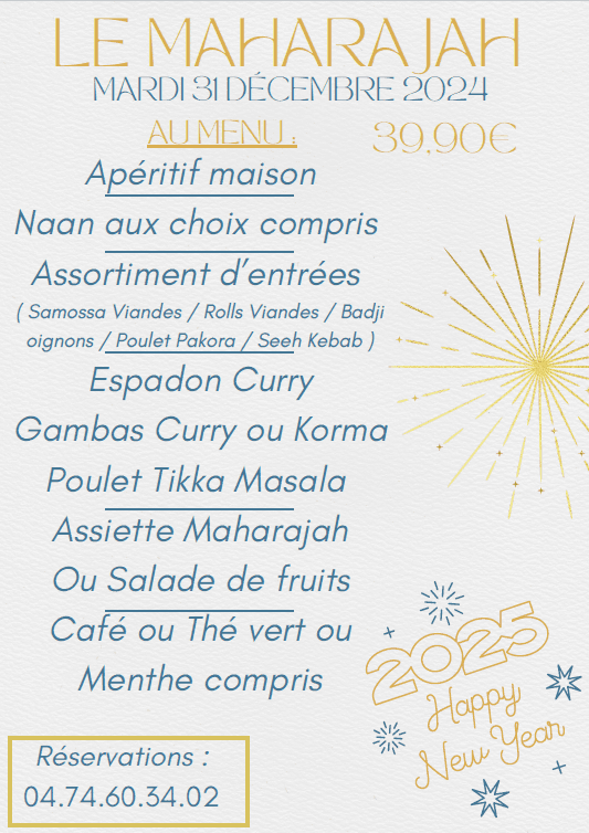 MENU NOUVEL AN